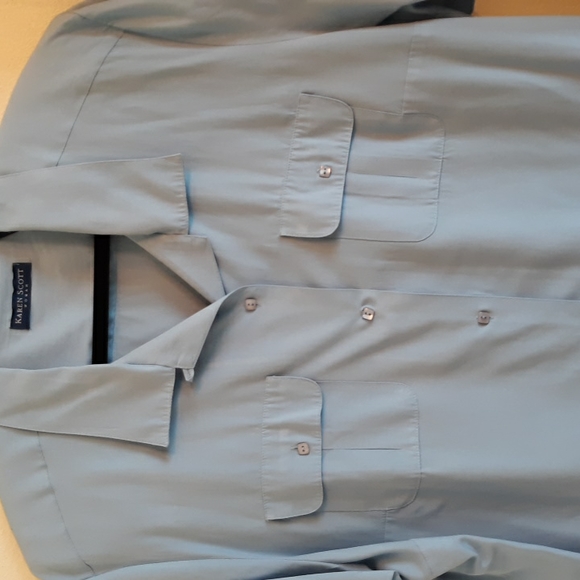 Karen Scott Woman Light Blue Blouse - Picture 3 of 6